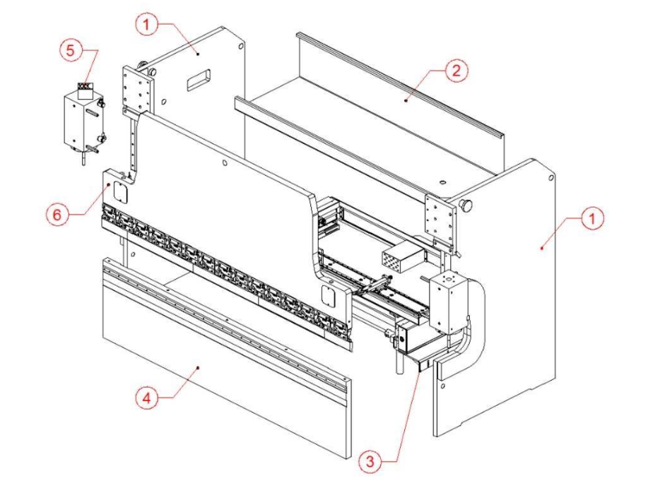what are the parts of consists of pressbrake hydraulic 